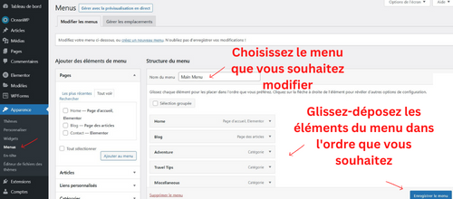 Créer un menu de navigation dans WordPress